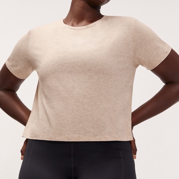 girlfriend collective Tops - Girlfriend Collective Gia Crop Tee, M, Dune